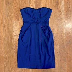 BCBG Maxazria Covalt Blue strapless dress size 4